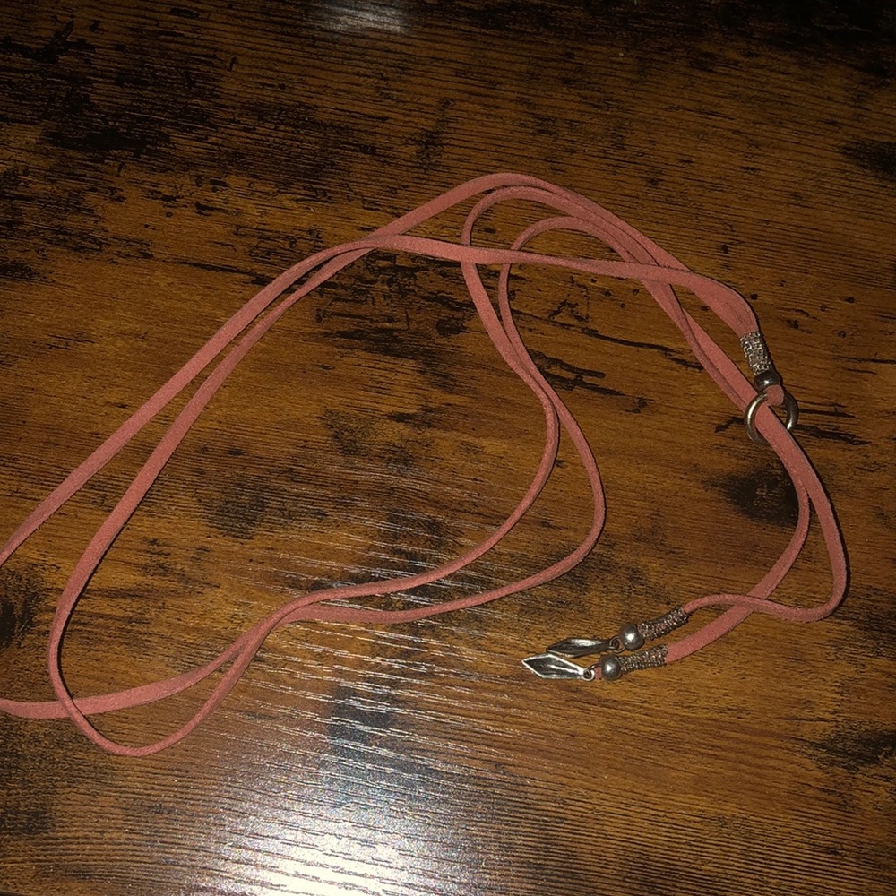 Long pink necklace